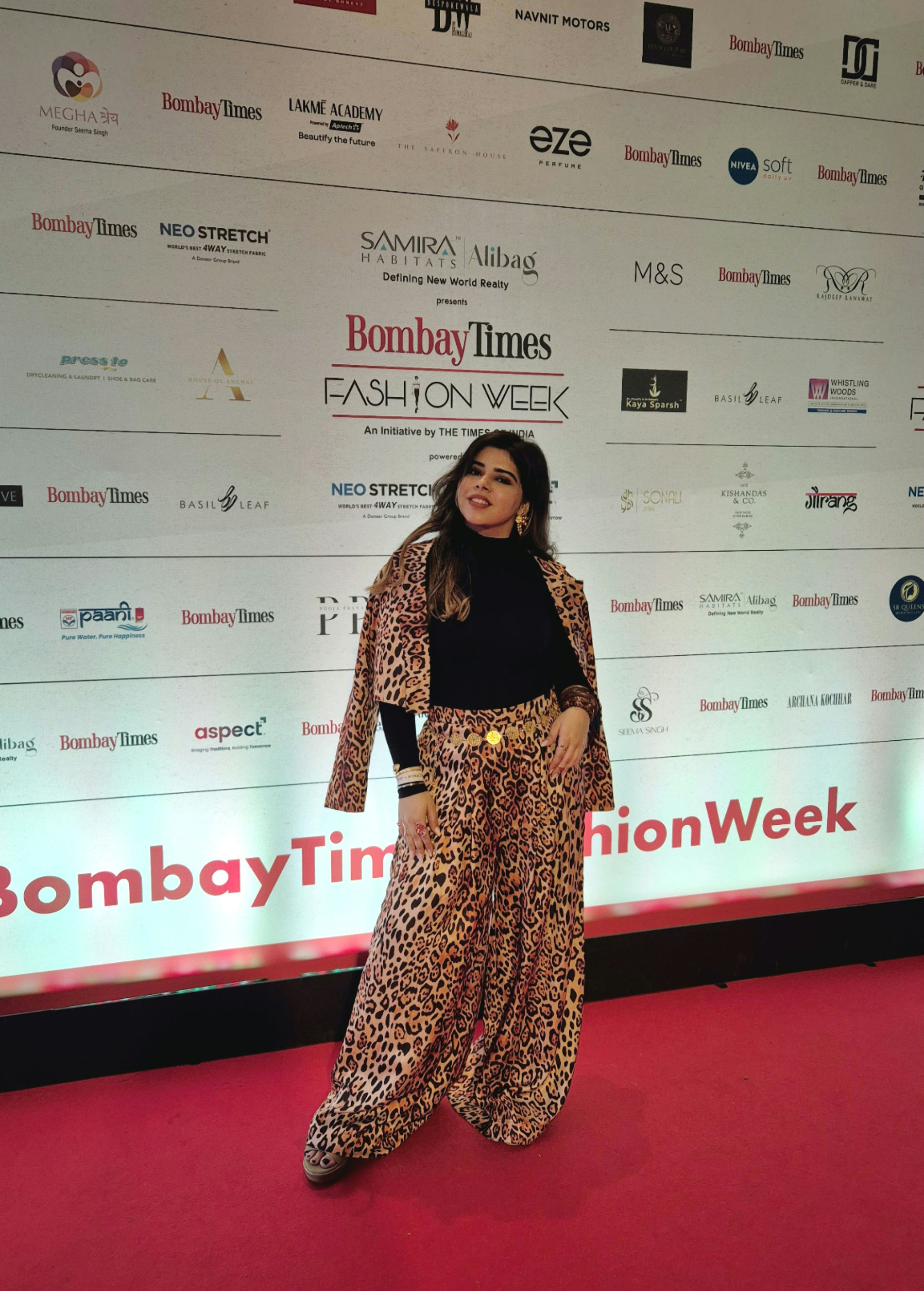 Animal Print Satin Suit