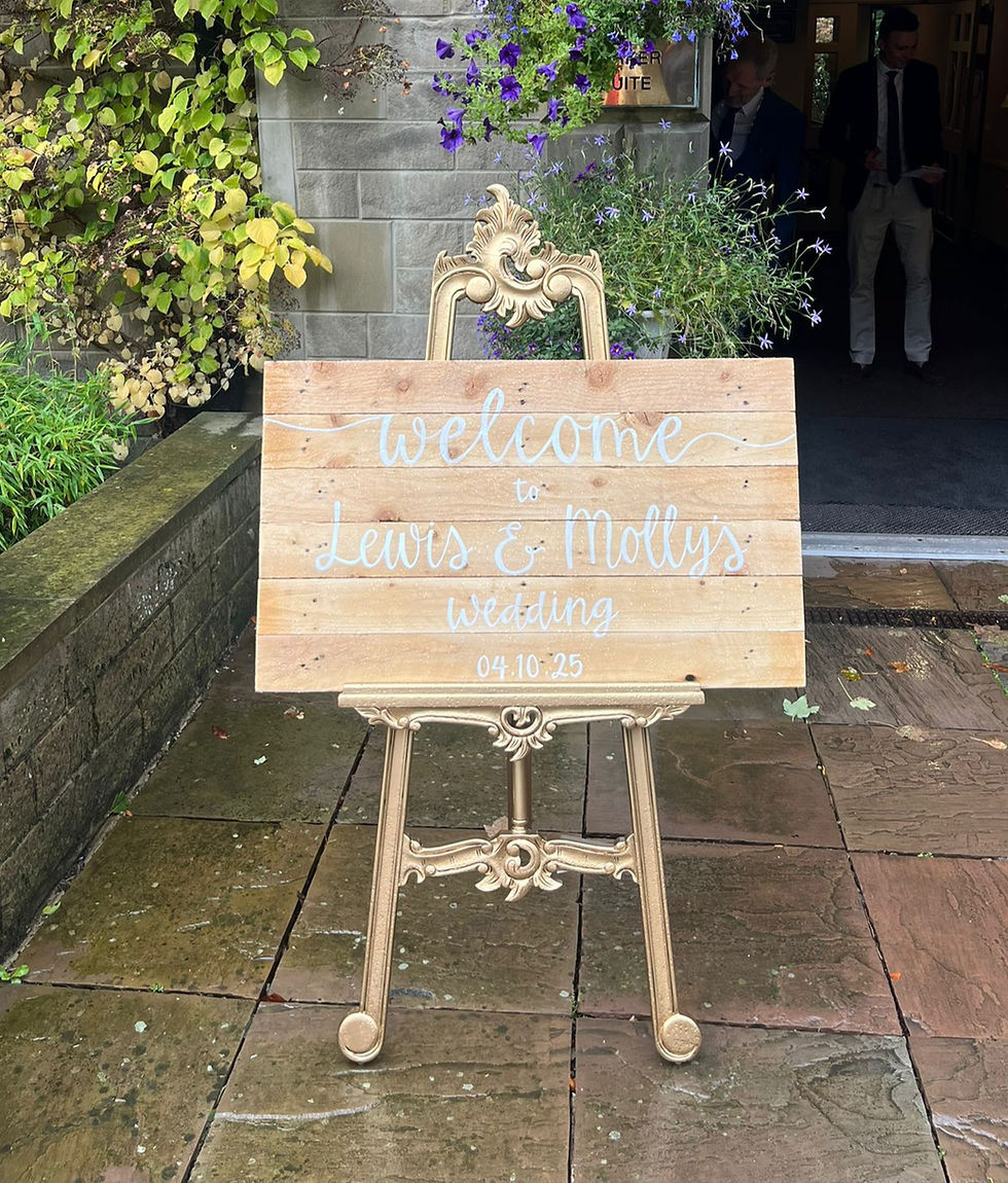 Thumbnail: Personalise pallet Wedding welcome sign