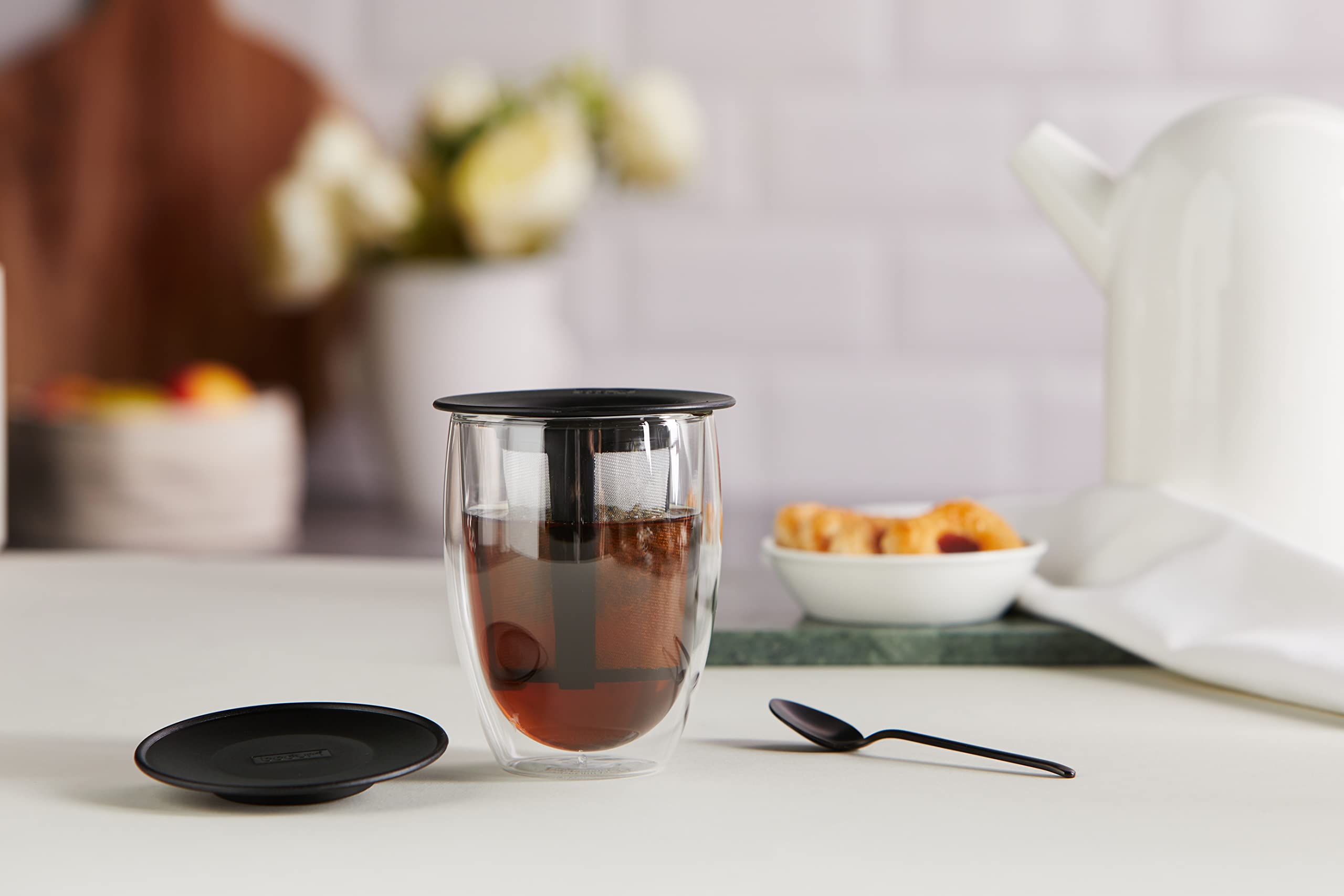 Tea for One Black Tea Maker with  Stainless Steel infuser