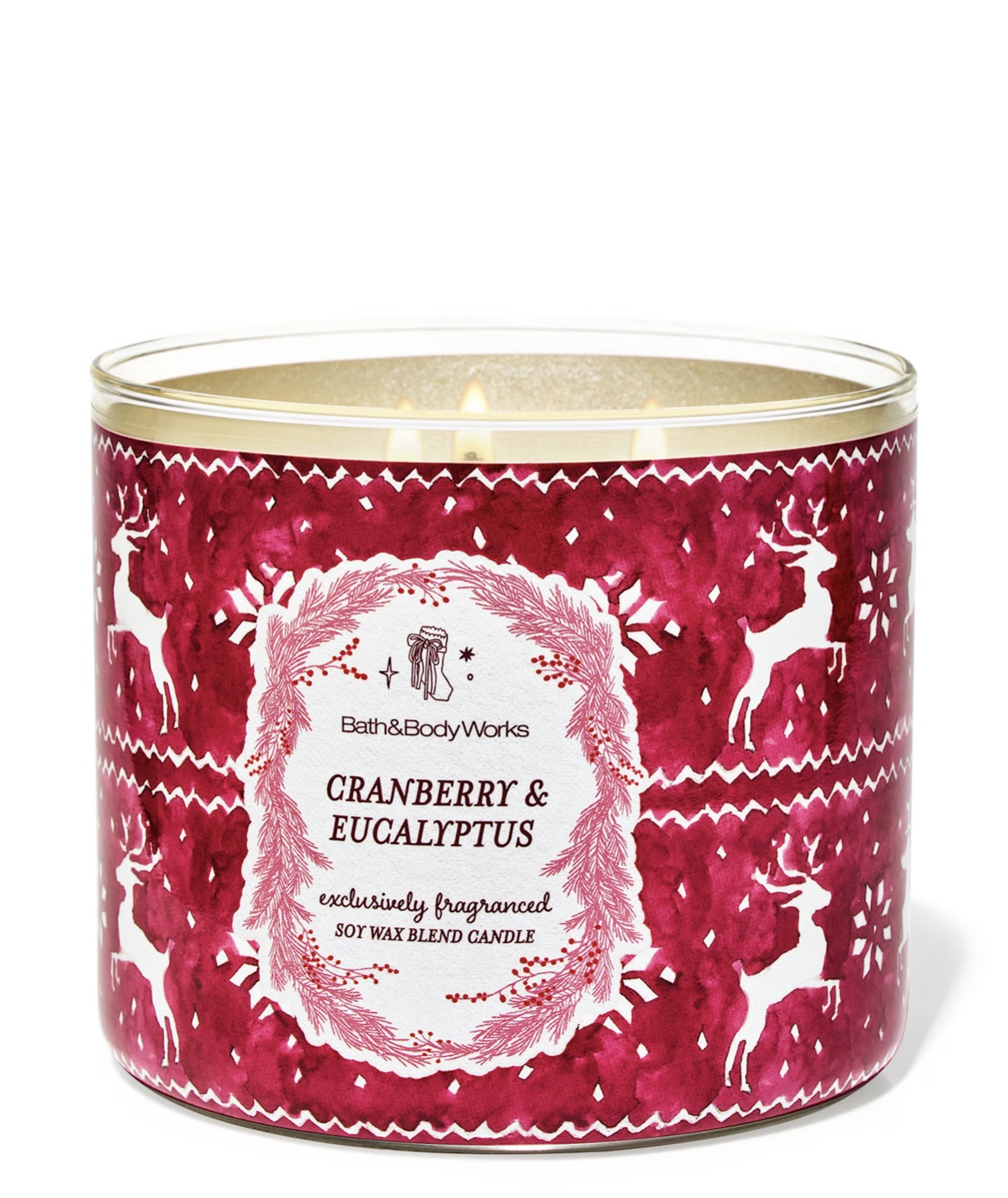 Cranberry & Eucalyptus 3-Wick Candle