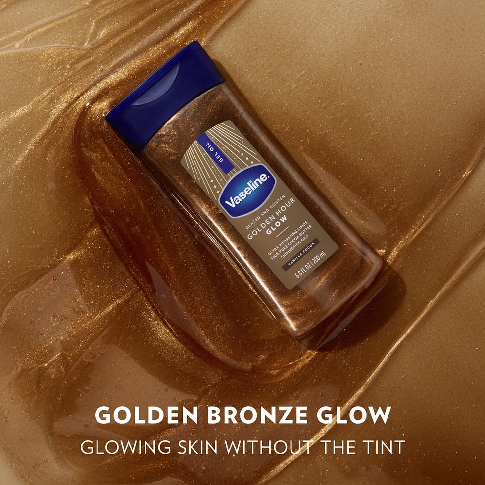 Thumbnail: Vaseline Glazed and Glisten Golden Hour Body Gel Oil Glow Vanilla Cocoa