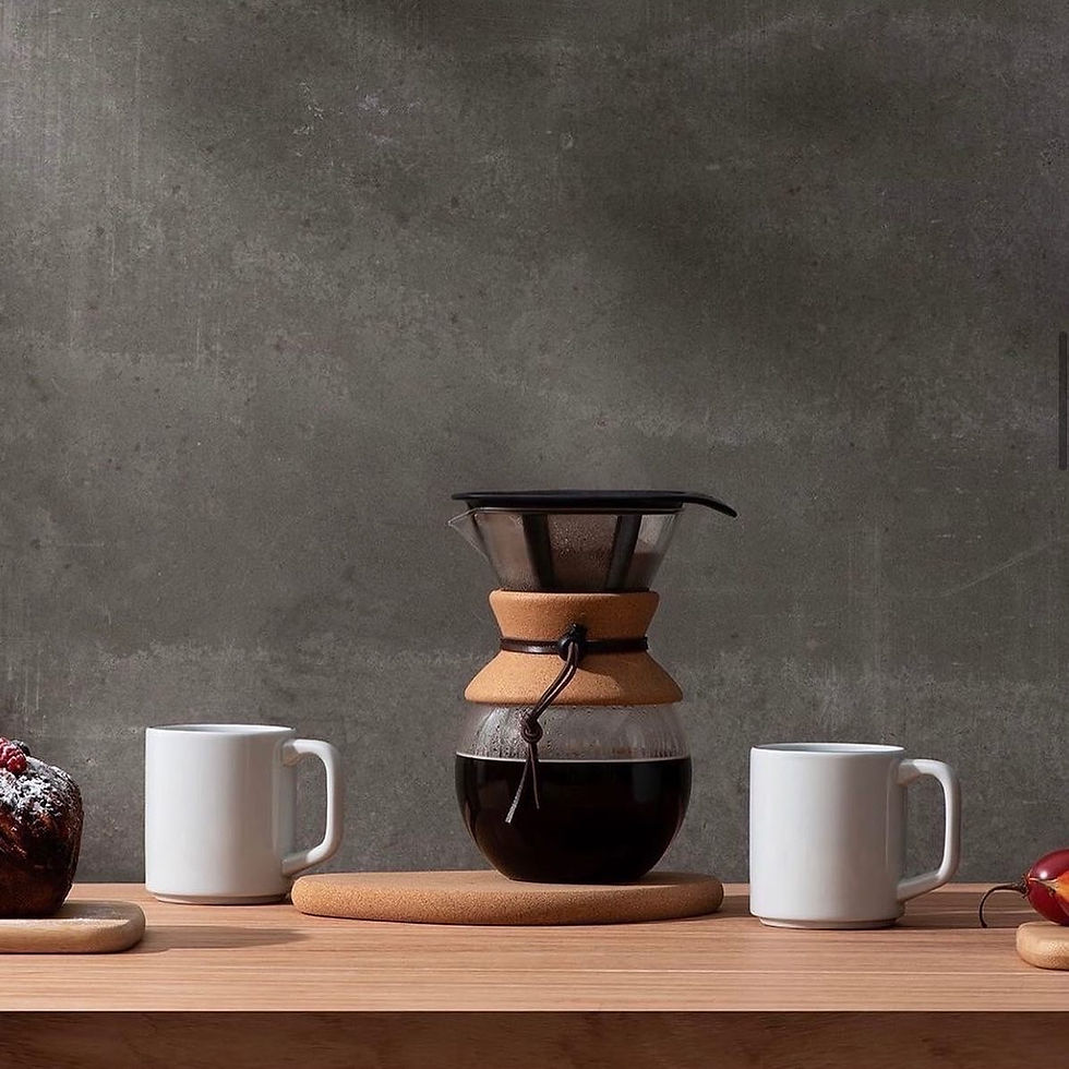 Pour Over Coffee Maker with Borosilicate Glass Carafe - 8 cup