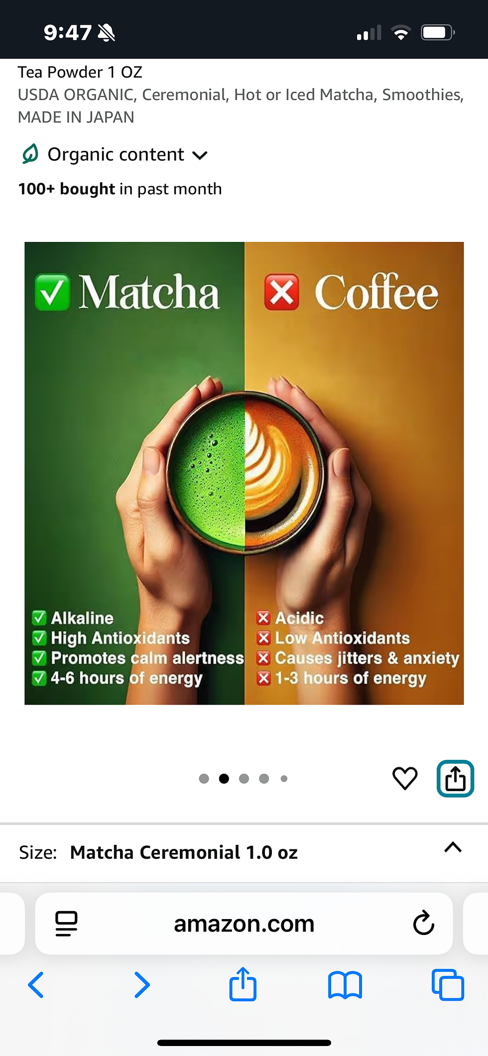 Thumbnail: Matcha Powder USDA ORGANIC Ceremonial