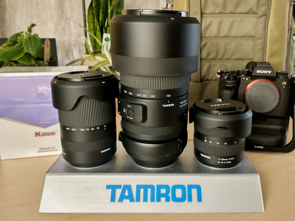 A set of Tamron lenses with Sony Alpha 1 and Kase filter set | A. Bender Photography LLC