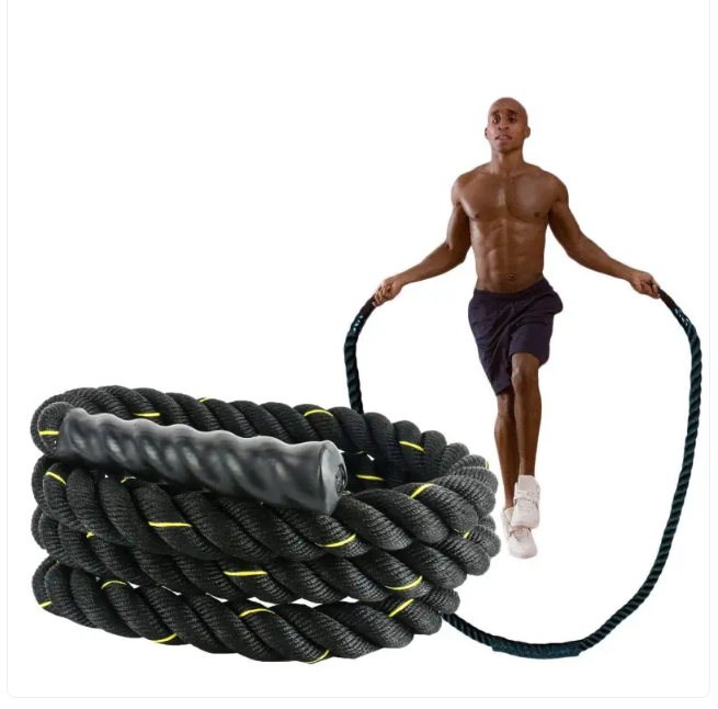 Fitness Jumping Rope Heavy-Duty Bold Fitness Rope Weight-Bearing Triple-Strand J