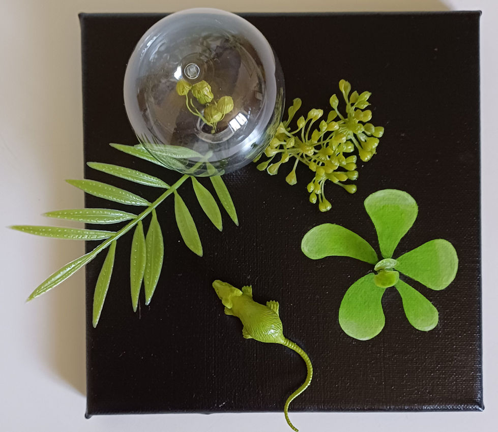 maline, acrylique murale 20x20 cm