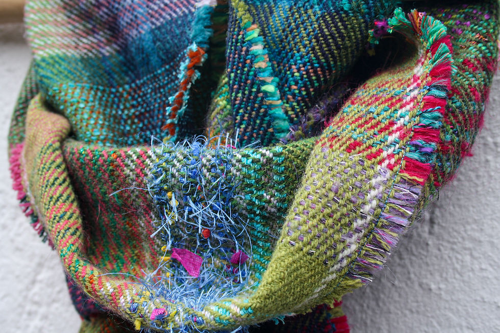 Thumbnail: Hand-woven Vert Twill Scarf