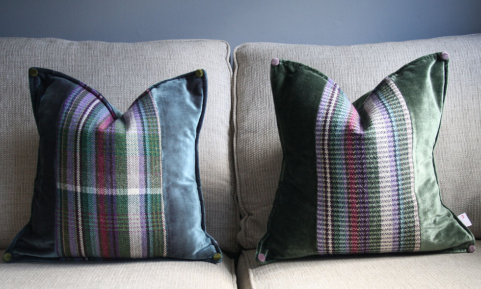 Thumbnail: Hand-woven Lavender Thistle Scatter Cushion 2