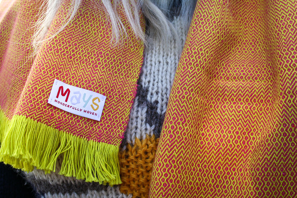 Thumbnail: Hand-woven Eighties Neon Scarf