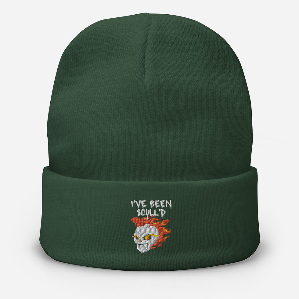 Thumbnail: Racer Flame Scull'd Beanie