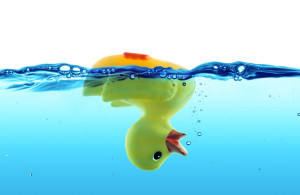 duck drowned - failure and SOS concept