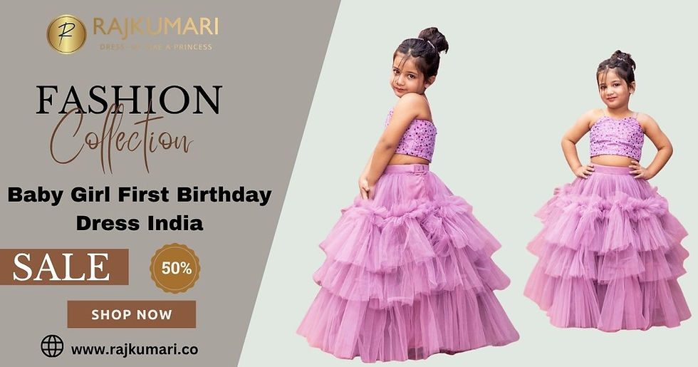 Baby Girl First Birthday Dress India