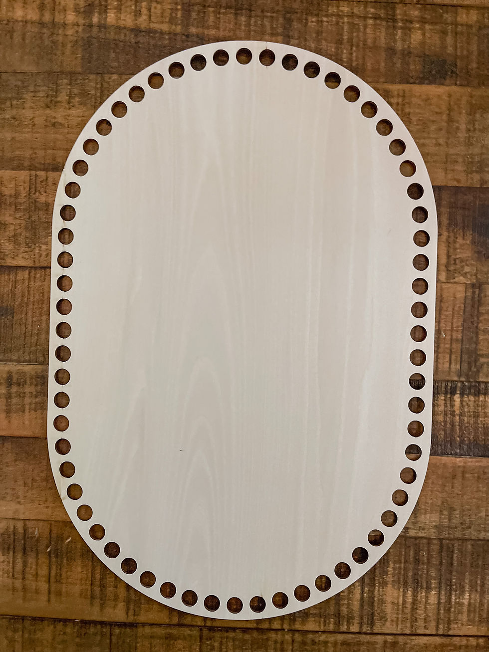Thumbnail: Laser cut wooden crochet base oval shape - 3 sizes