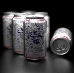 PABST BLUE RIBBON CAN