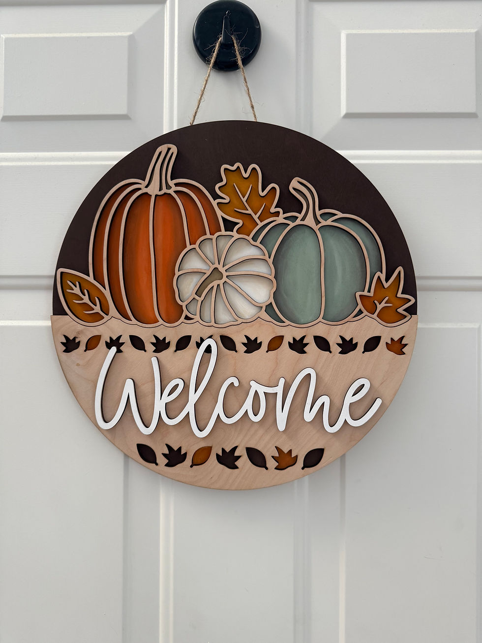 Thumbnail: Welcome Fall Pumpkin Door Hanger