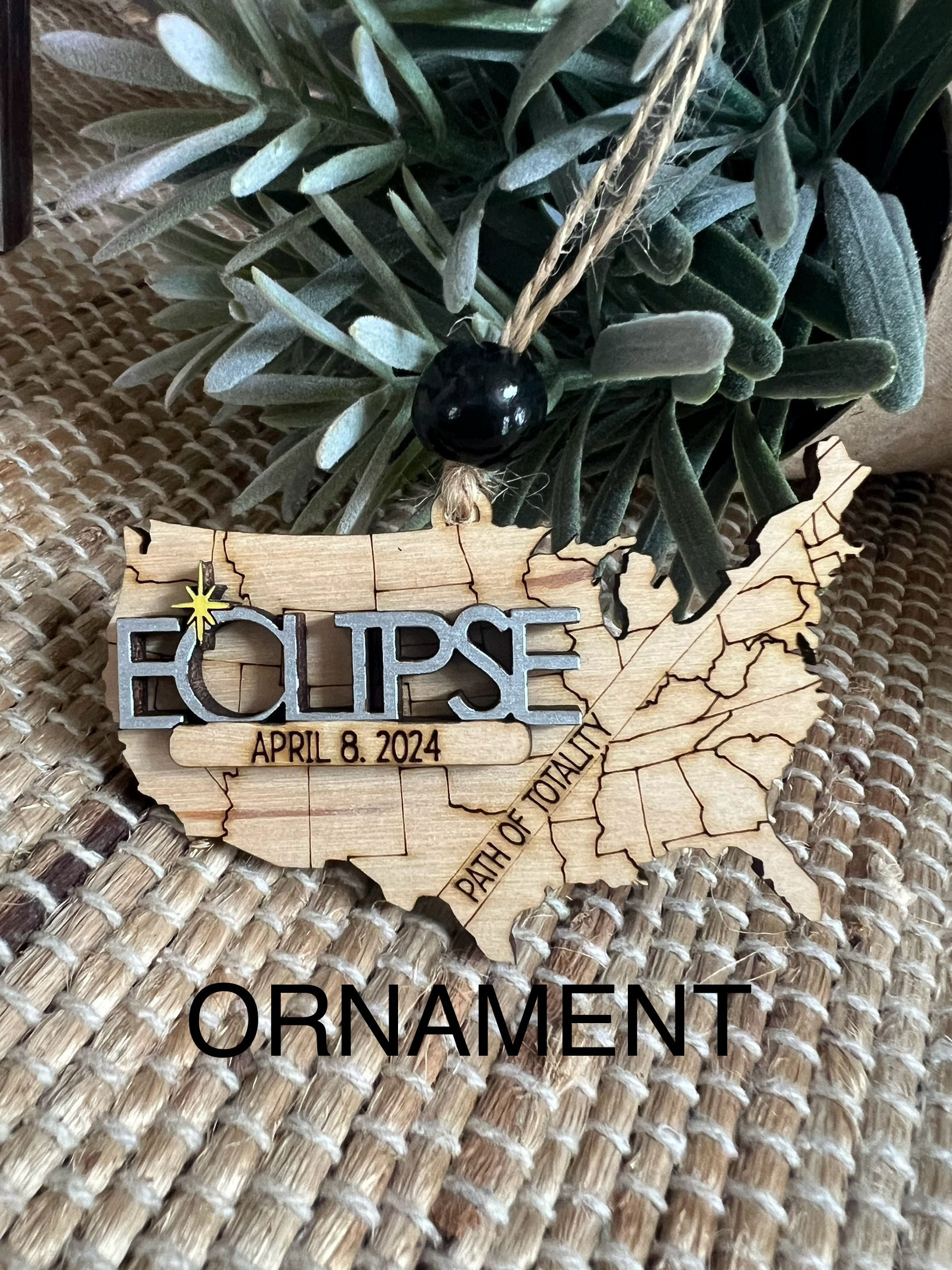 Eclipse 2024 Ornament or Magnet