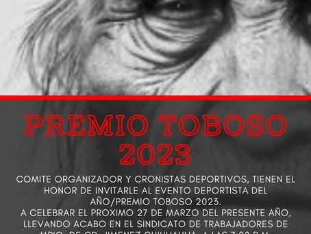 Hoy miércoles se entrega el premio " Toboso"