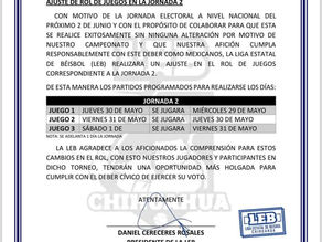 Se ajusta la jornada 2 del campeonato estatal de béisbol