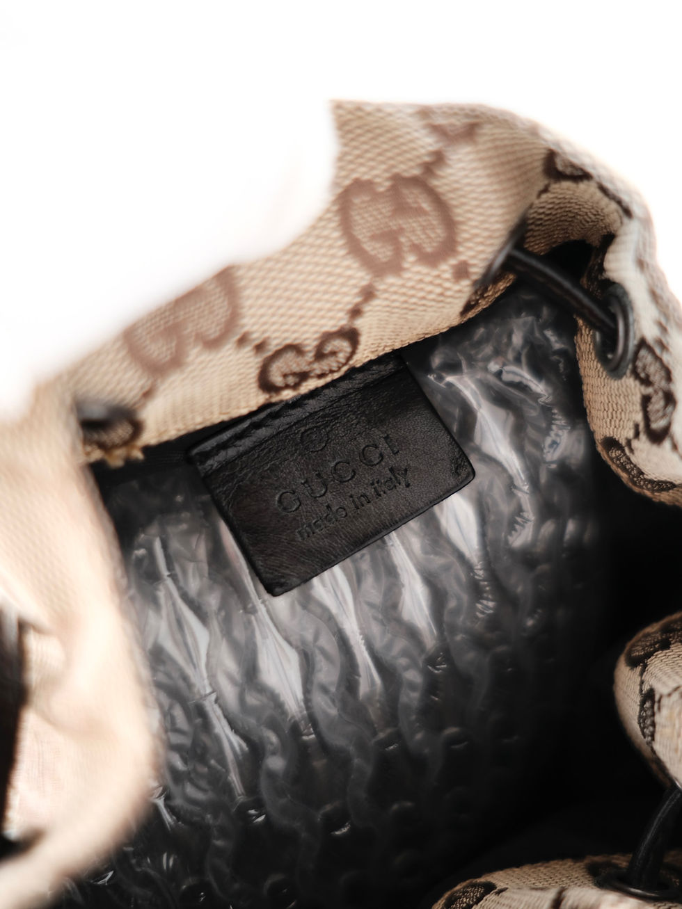 Thumbnail: Gucci - Brown Monogram Canvas Bucket with Chain (Vintage)  