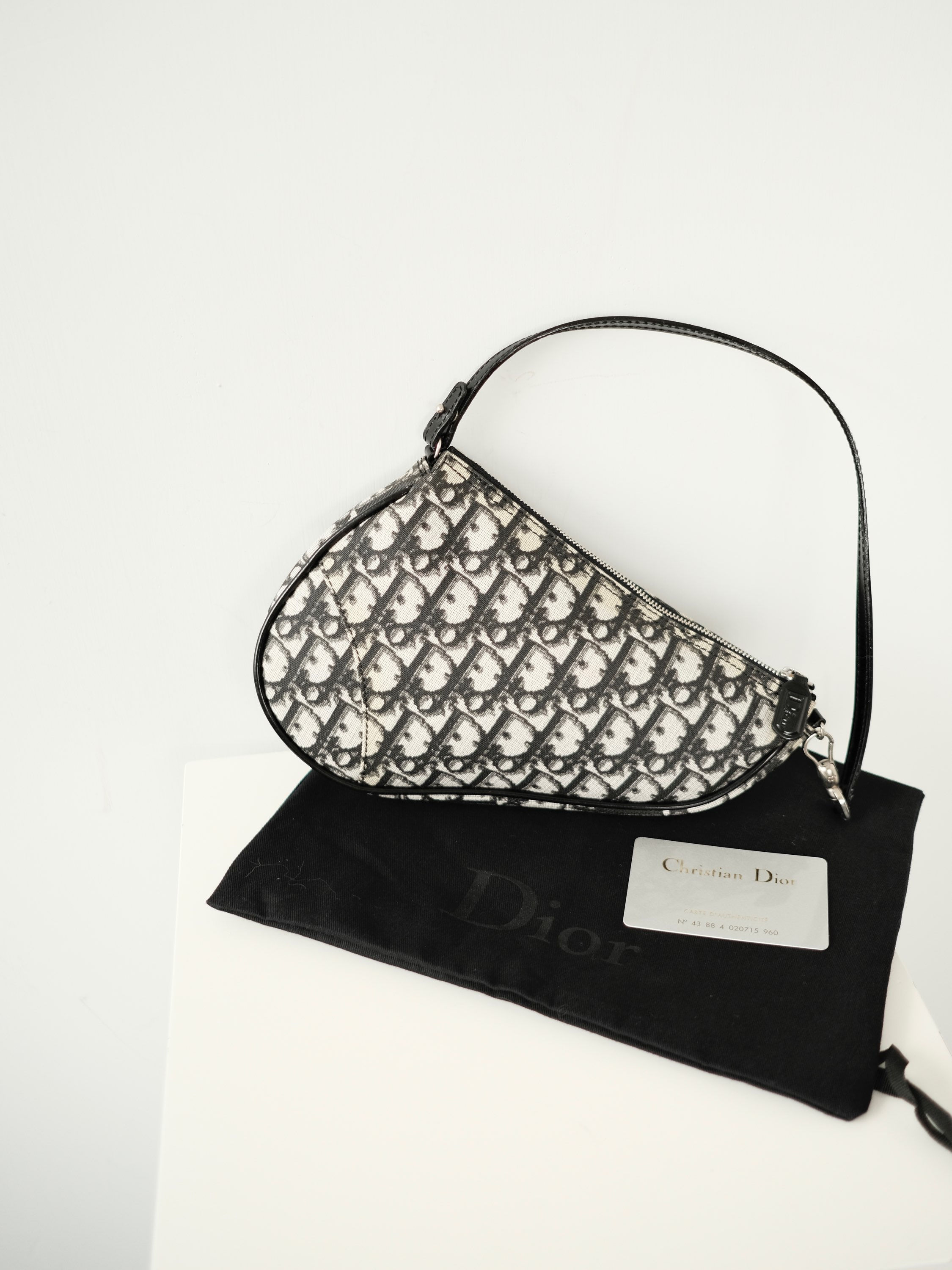 Dior - PVC Oblique Saddle Shoulderbag with Card and Dust Bag (Vintage)