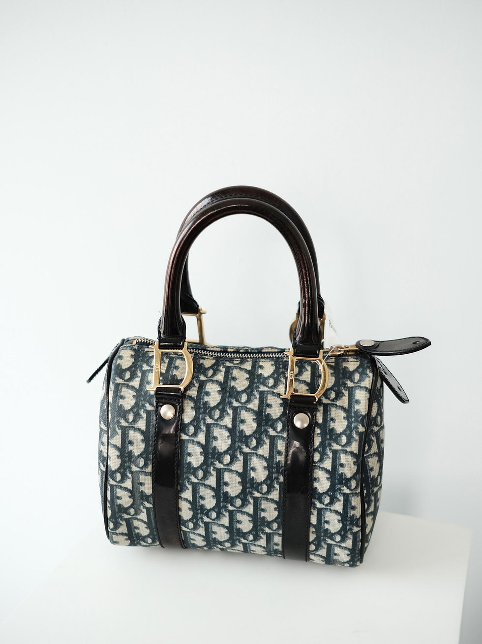 縮圖：Dior - Blue Oblique 20cm Boston with Strap (Vintage)