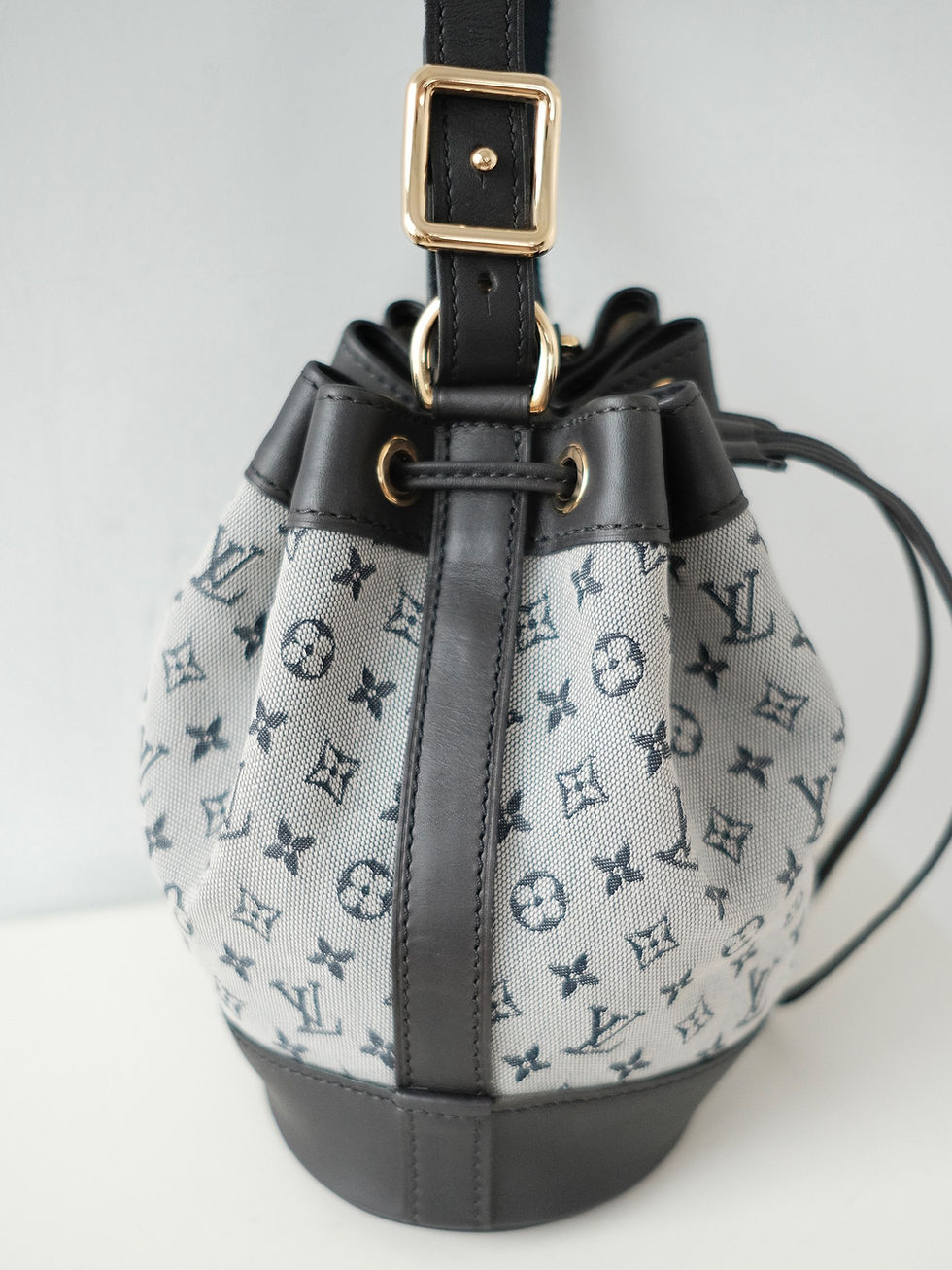 縮圖：Louis Vuitton - Grey Denim Monogram Bucket with Dust Bag (Vintage from)