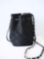 Thumbnail: Gucci - Black Monogram Silk Bucket Bag with Strap (Vintage from 1990s)