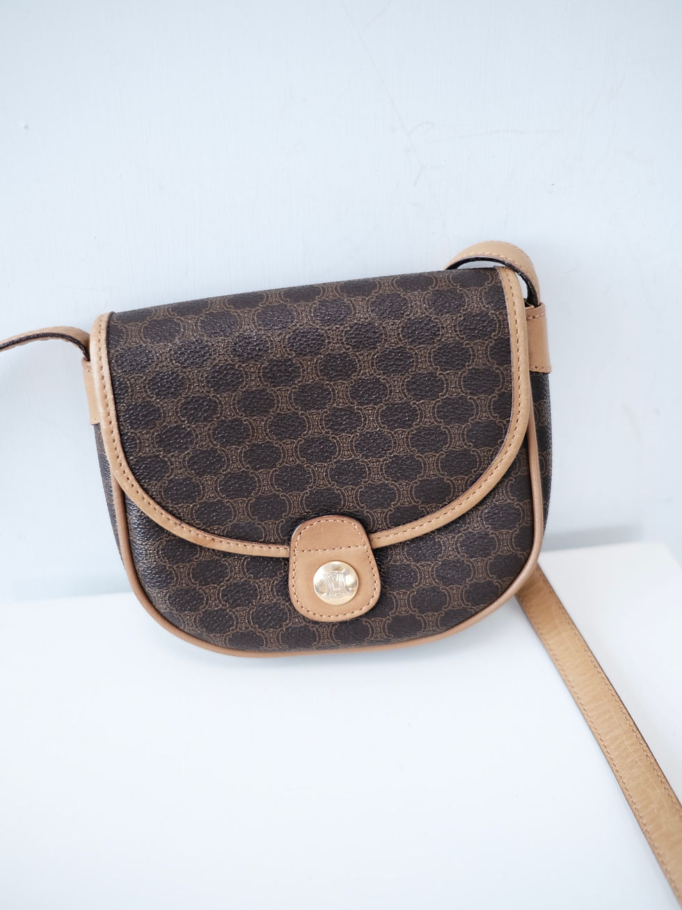 縮圖：Celine - Brown Macadam Crossbodybag (Vintage)