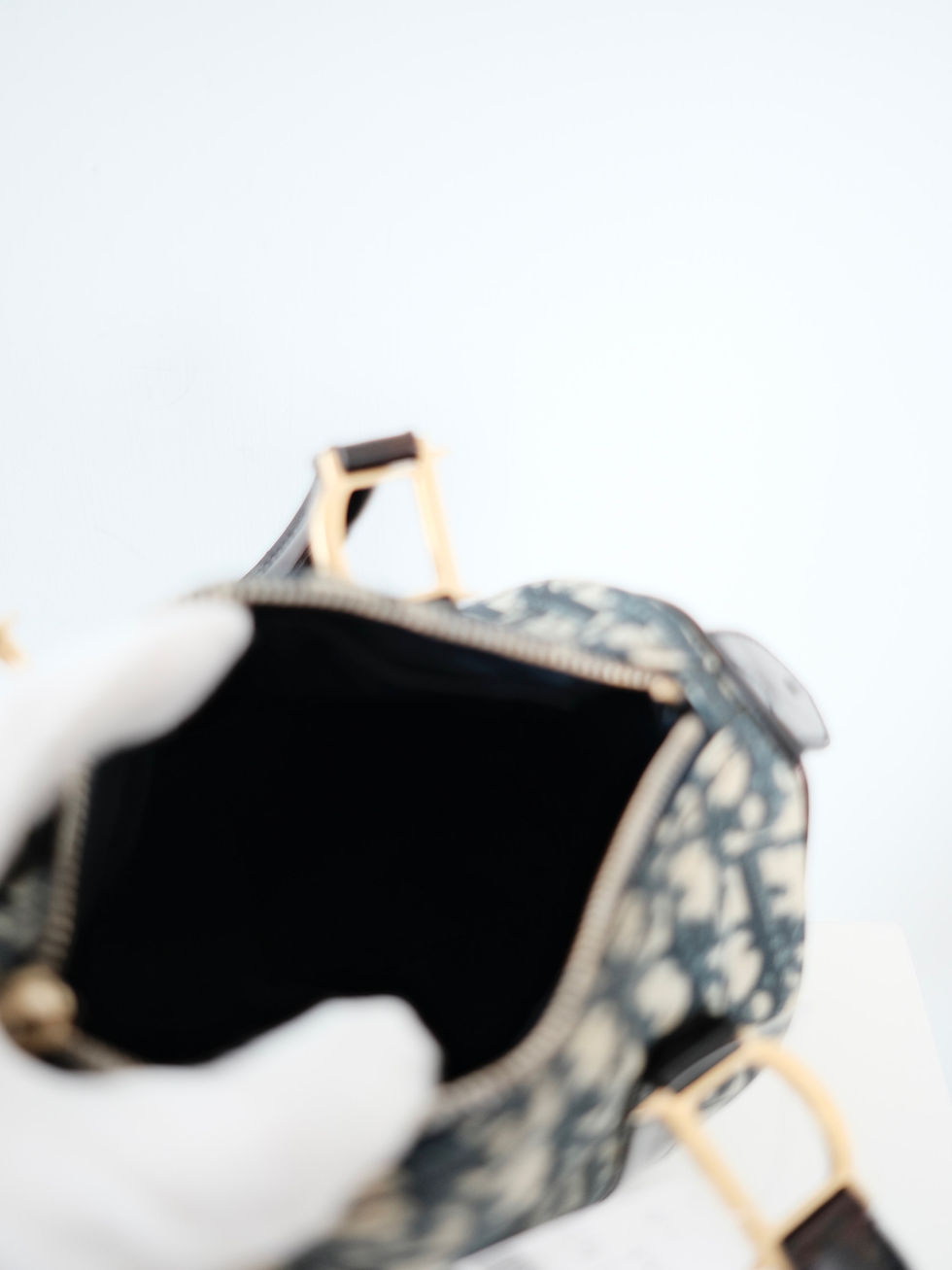 縮圖：Dior - Blue Oblique 20cm Boston with Strap (Vintage)
