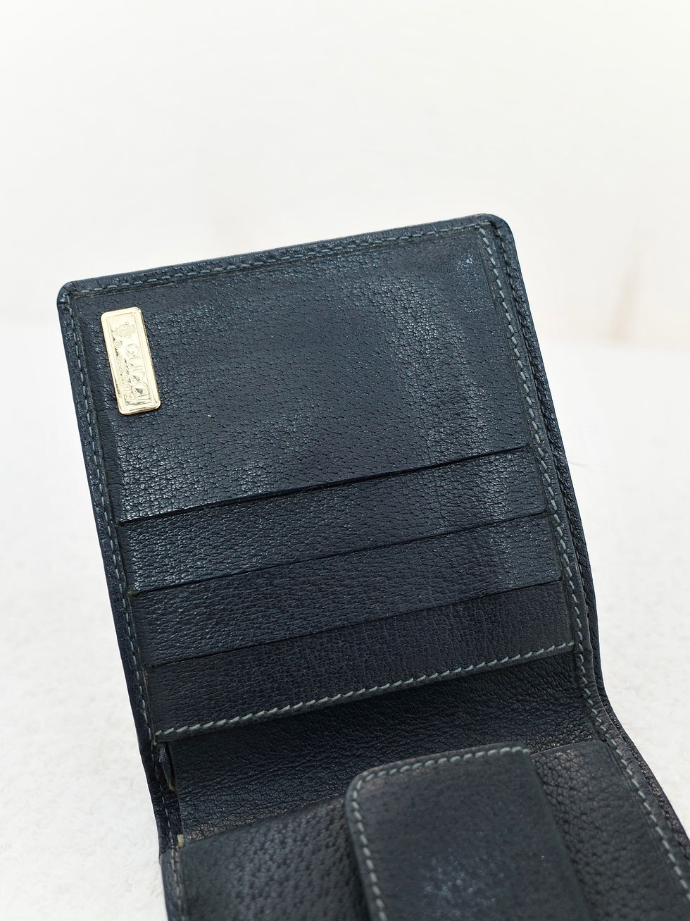 Thumbnail: Gucci - Navy Monogram Wallet (Vintage from 1980s)