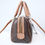 Thumbnail: Celine - Brown Macadam 18cm Boston with Strap (Vintage)
