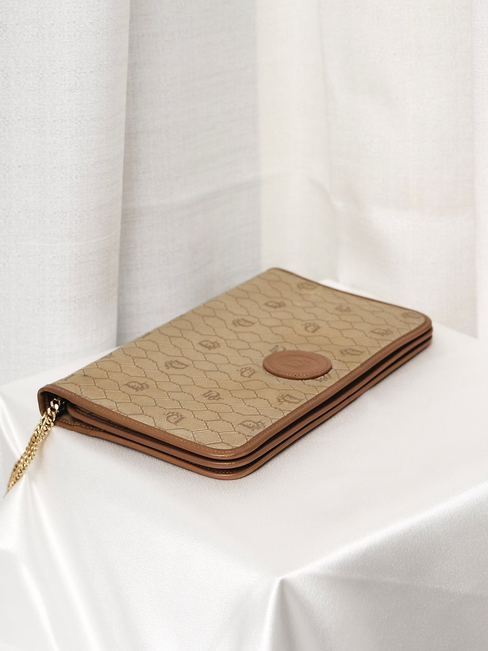縮圖：Dior - Beige Honeycomb Two Ways Bag (Vintage)