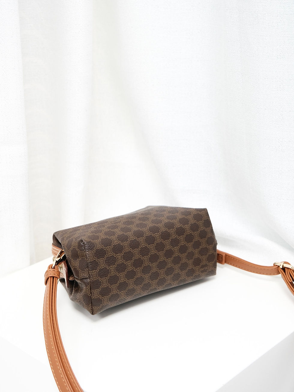 Thumbnail: Celine - Small Brown Macadam Clutch with Strap (Vintage)