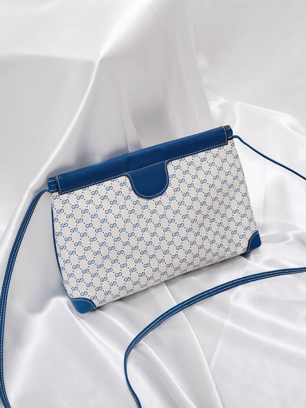 縮圖：Gucci - Blue GG Monogram Canvas Crossbody Bag (Vintage from 1980s)