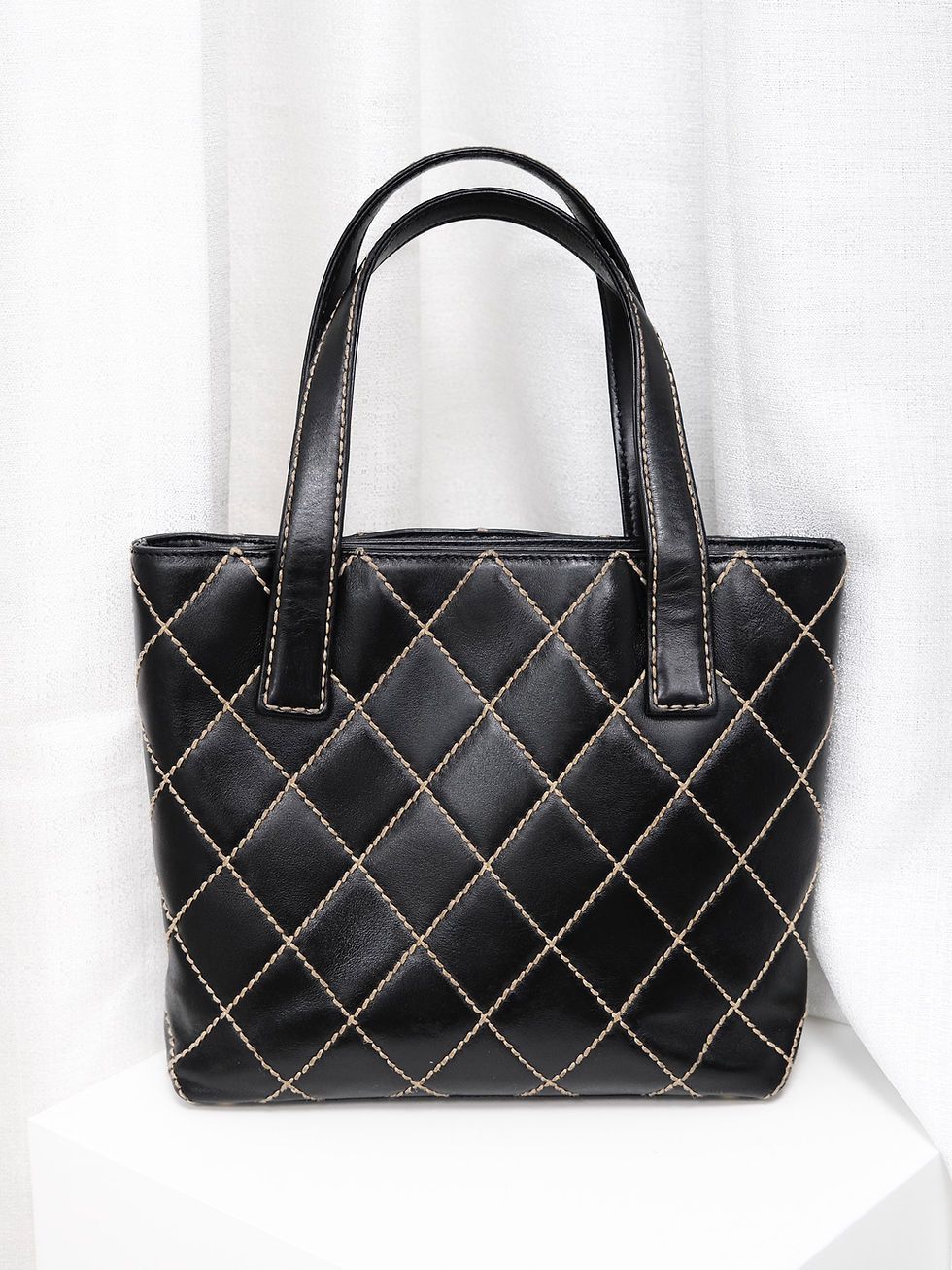 Thumbnail: Chanel - Black Stitch Vivian with Stickers and Dust Bag (Vintage from 2002-3)