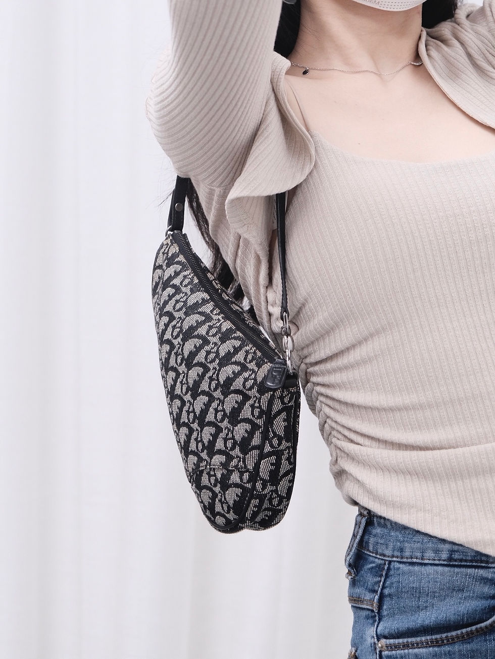 縮圖：Dior - Black And Silver Saddle (Vintage)