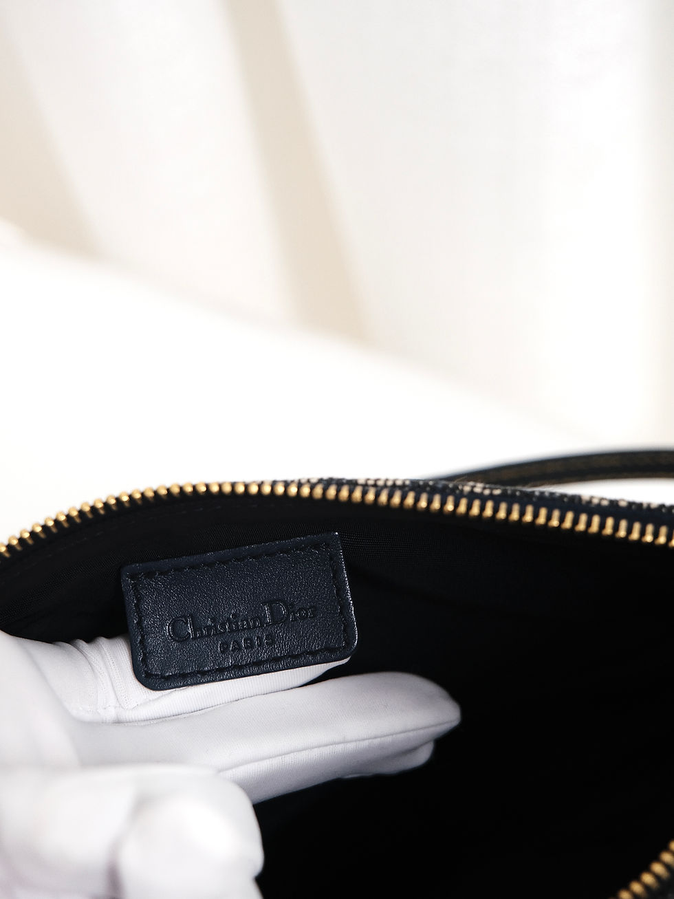 Thumbnail: Dior - Blue Oblique Saddle Bag (Vintage from 1990s)