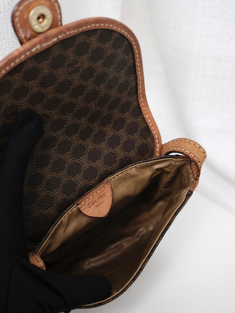 縮圖：Celine - Brown Macadam Mini Crossbodybag (Vintage)