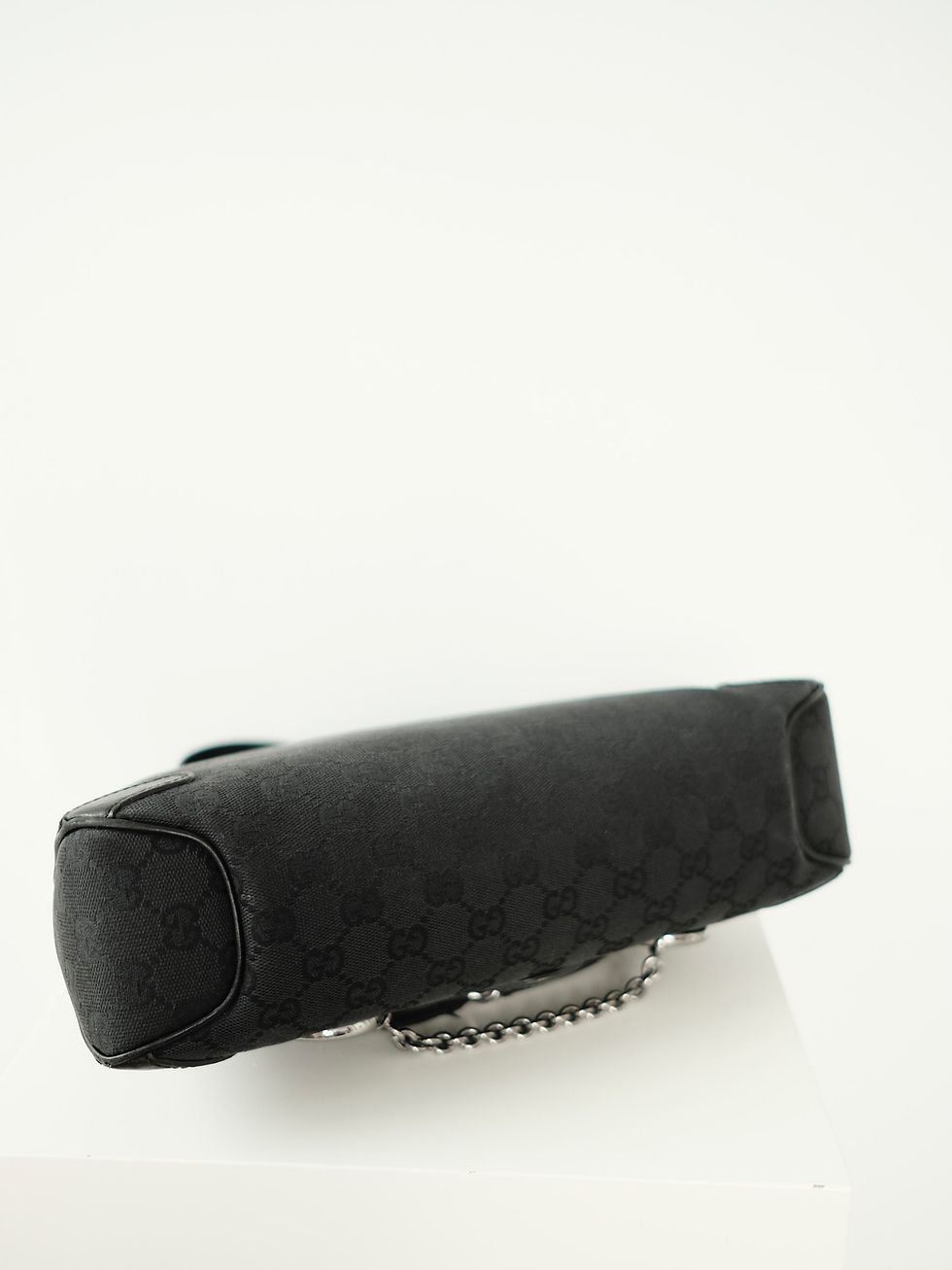 縮圖：Gucci - Black Monogram Horsebit Shoulderbag (Vintage from 1990s)