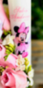 lumanare botez trandafiri si frezii