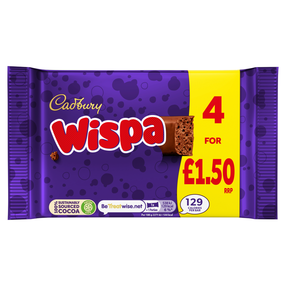 Cadbury Wispa 4 x 23.7g (94.8g)
