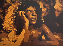 Brown monochrome portrait of Siauni