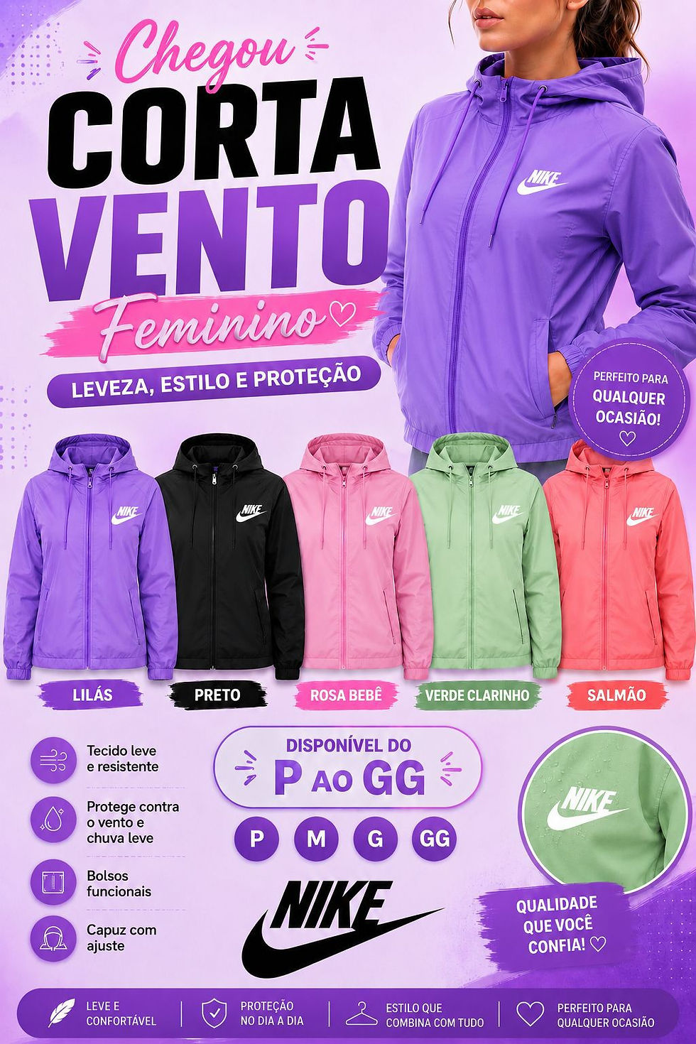 Miniatura: Corta Vento Feminino
