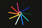 Circle of Colored Pencils Slanted