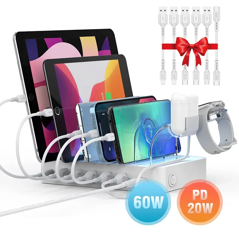 Thumbnail: 4-Port Desktop Charging Station – Multi-Device USB Hub