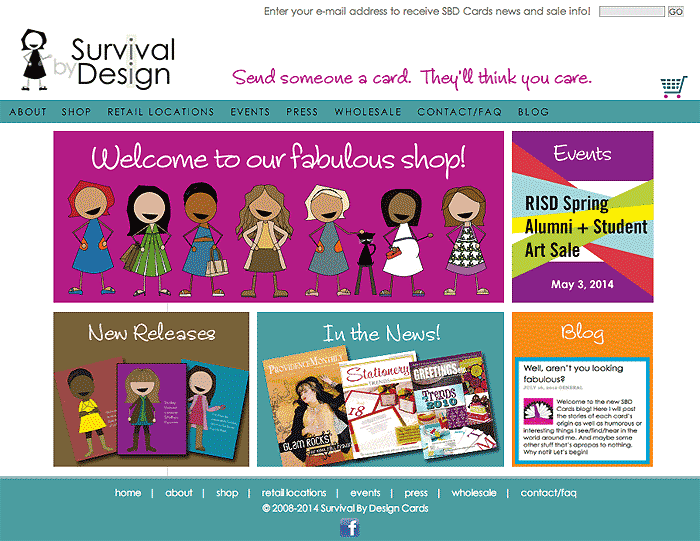 Survival By Design Cards Website Home Page