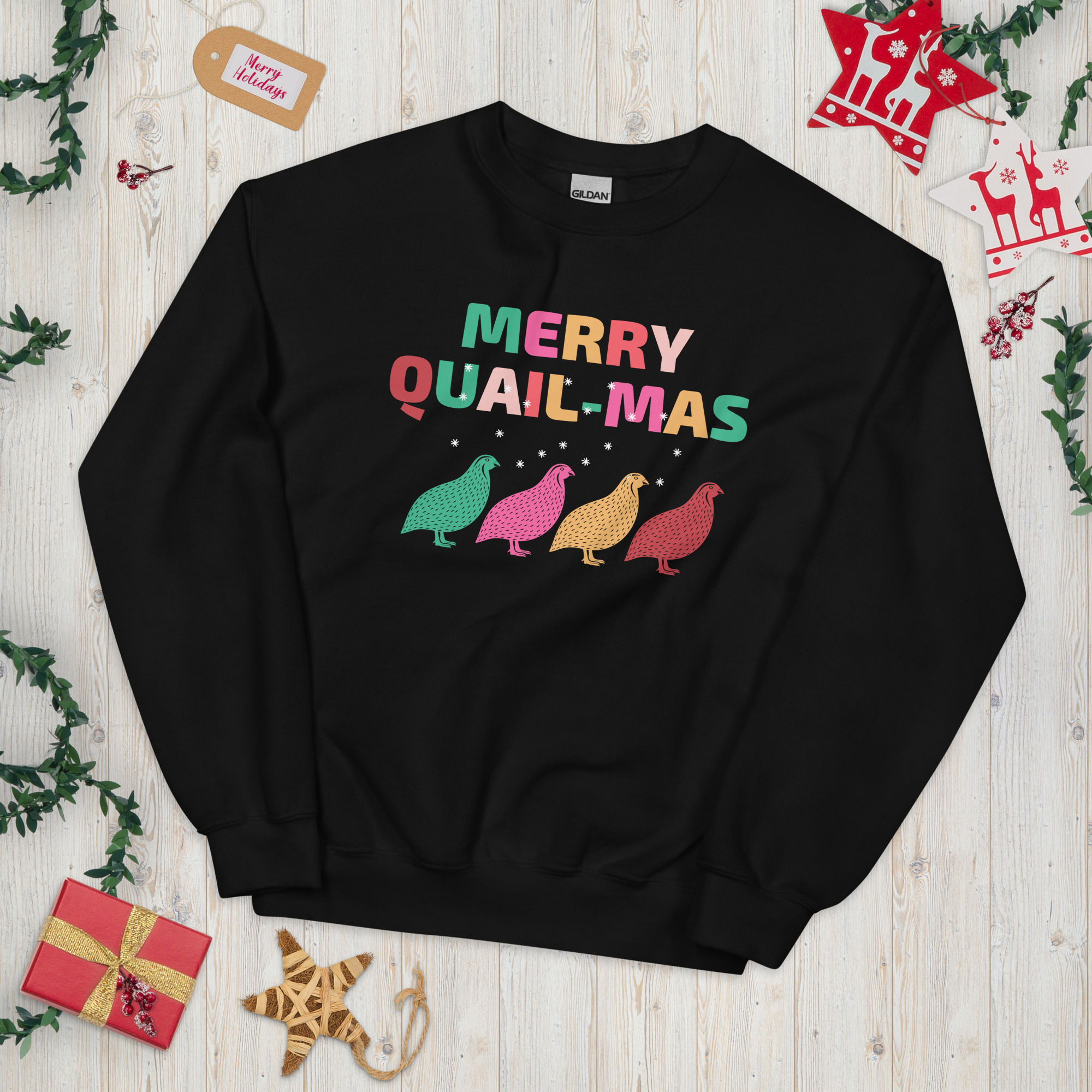 Merry Quail-mas Unisex Sweatshirt