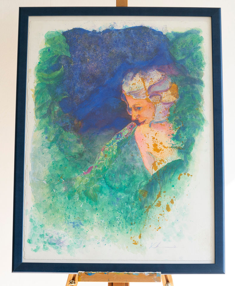 Schlange, snake, Aquarelle, Gouache, Watercolor, Innerewelten