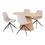 Thumbnail: Monaco Japandi Dining set 5 pieces with chairs