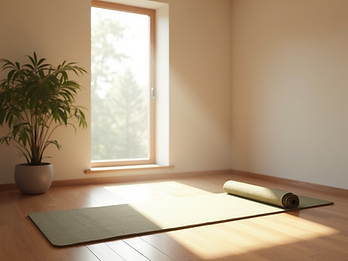 A-peaceful-minimalist-yoga-studio-with-soft-sunlight-streaming-through-a-window-onto-a-sin